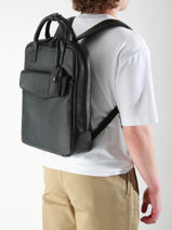Sac  Dos Business Flandres 1 Compartiment Cuir Etrier Noir flandres EFLA8271-vue-porte