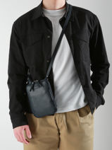 Leather Flandres Crossbody Bag Etrier Blue flandres EFLA728S-vue-porte