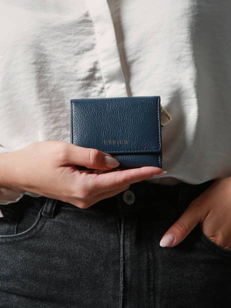 Leather Tradition Coin Purse S Etrier Blue tradition ETRA095S other view 1