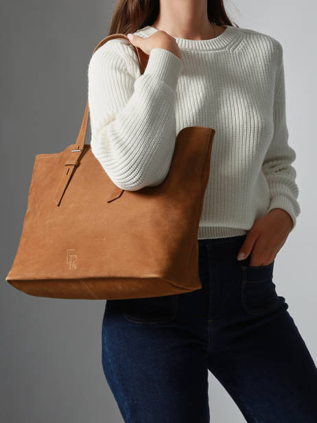 Shopping Bag Cavalier Nubuck Leather Etrier Brown cavalier nubuck ECAN127M other view 1